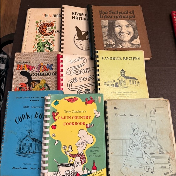 Vintage Spiral Bound Cookbook Collection Lot of 9 - Picture 1 of 1